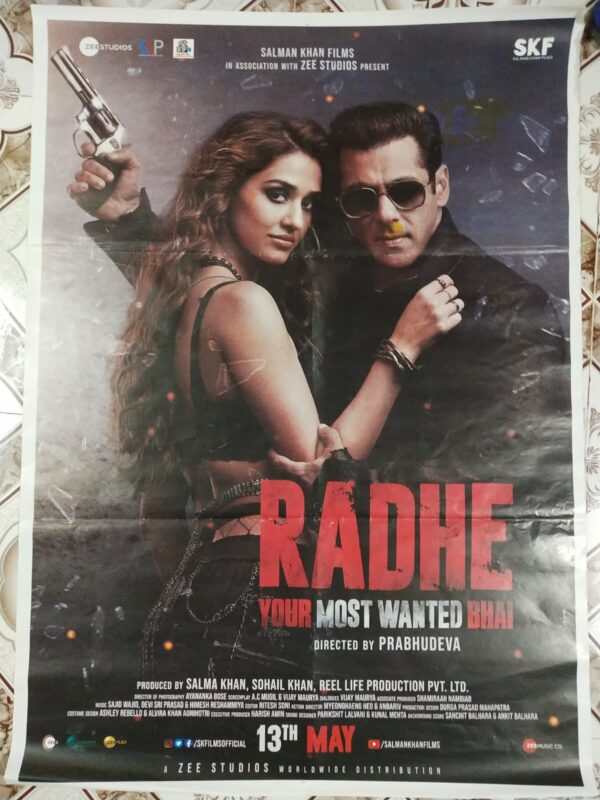 RADHE bollywood movies poster