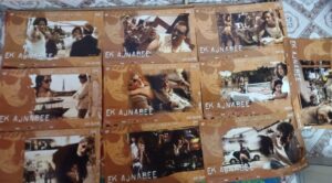 EK AJNABEE bollywood movie lobby card
