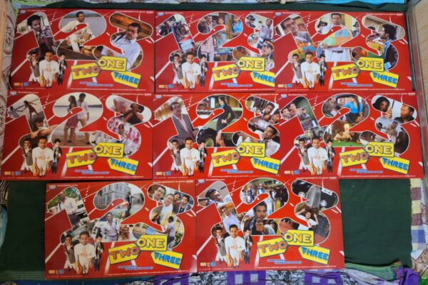 ONE TWO THREE Bollywood movies lobby card