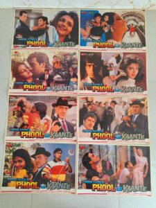 PHOOL AUR KAANTE Bollywood movies lobby card