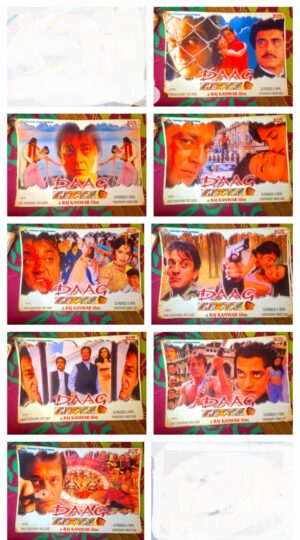 DAAG THE FIRE Bollywood movie lobby card