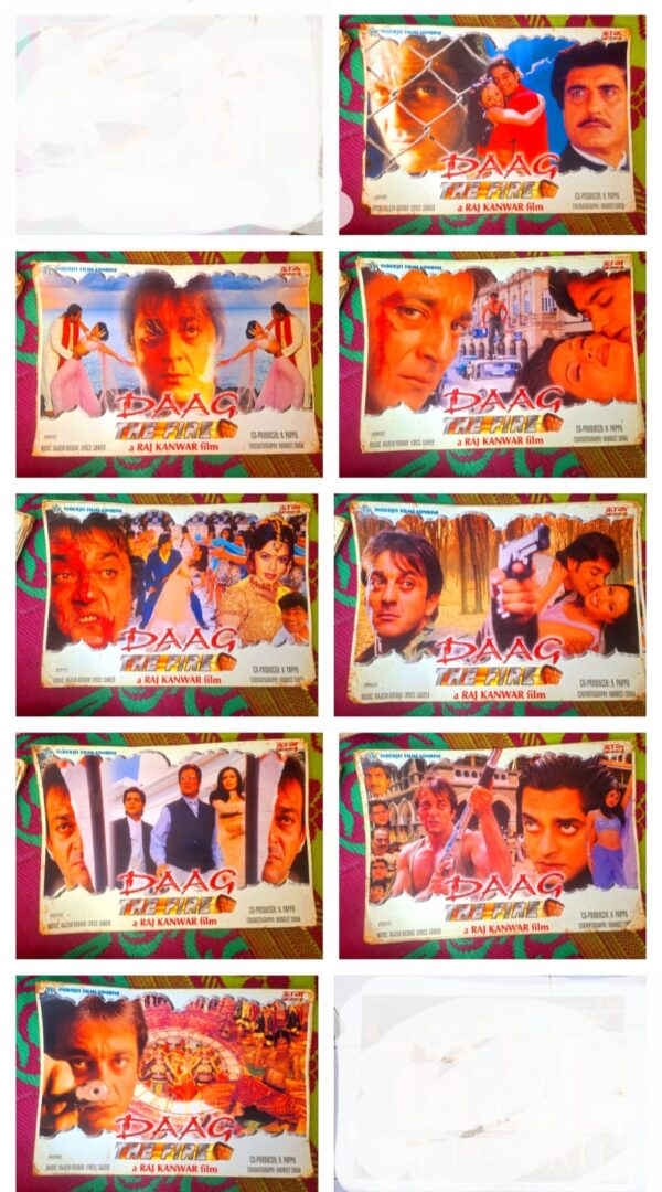 DAAG THE FIRE Bollywood movie lobby card