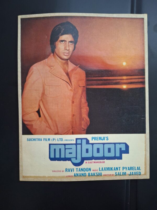 MAJBOOR Bollywood movies booklet