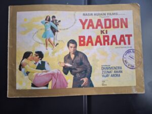 YAADON KI BAARAT Bollywood movies booklet