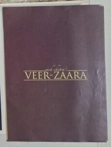 VEER ZARA Bollywood movie booklets