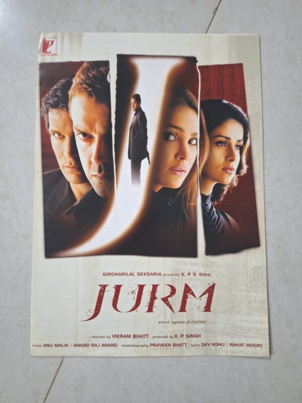 JURM Bollywood movie booklet