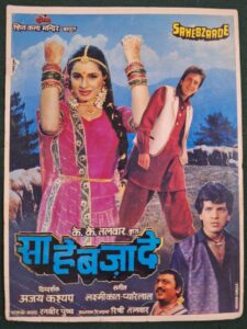 SAHEBZAADE Bollywood movie booklets