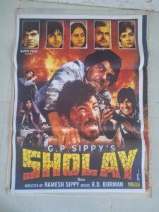 SHOLAY Bollywood movies poster