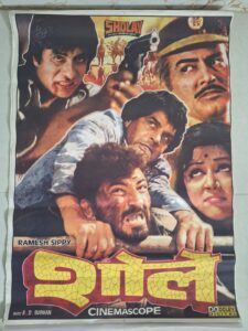 SHOLAY Bollywood movie poster