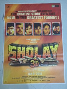 SHOLAY Bollywood movies poster