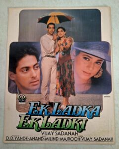 EK LADKA EK LADKI Bollywood movies booklet