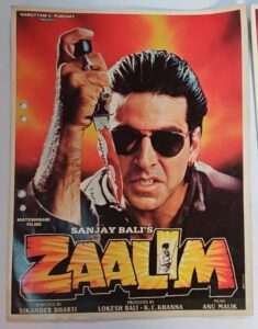 ZAALIM Bollywood movies booklet