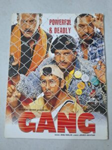 GANG Bollywood movies booklet 