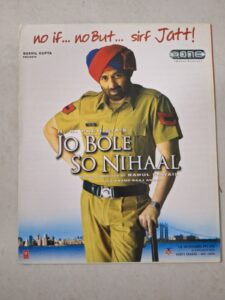 JO BOLE SO NIHAAL Bollywood movies booklet