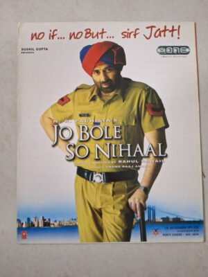 JO BOLE SO NIHAAL Bollywood movies booklet